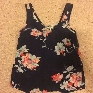 Joie Navy Floral Tank